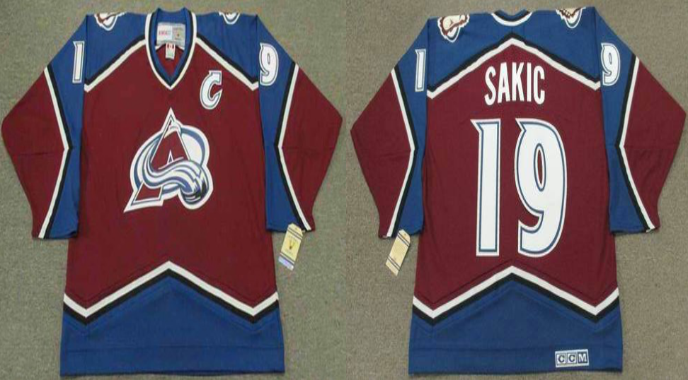 2019 Men Colorado Avalanche #19 Sakic red CCM NHL jerseys->colorado avalanche->NHL Jersey